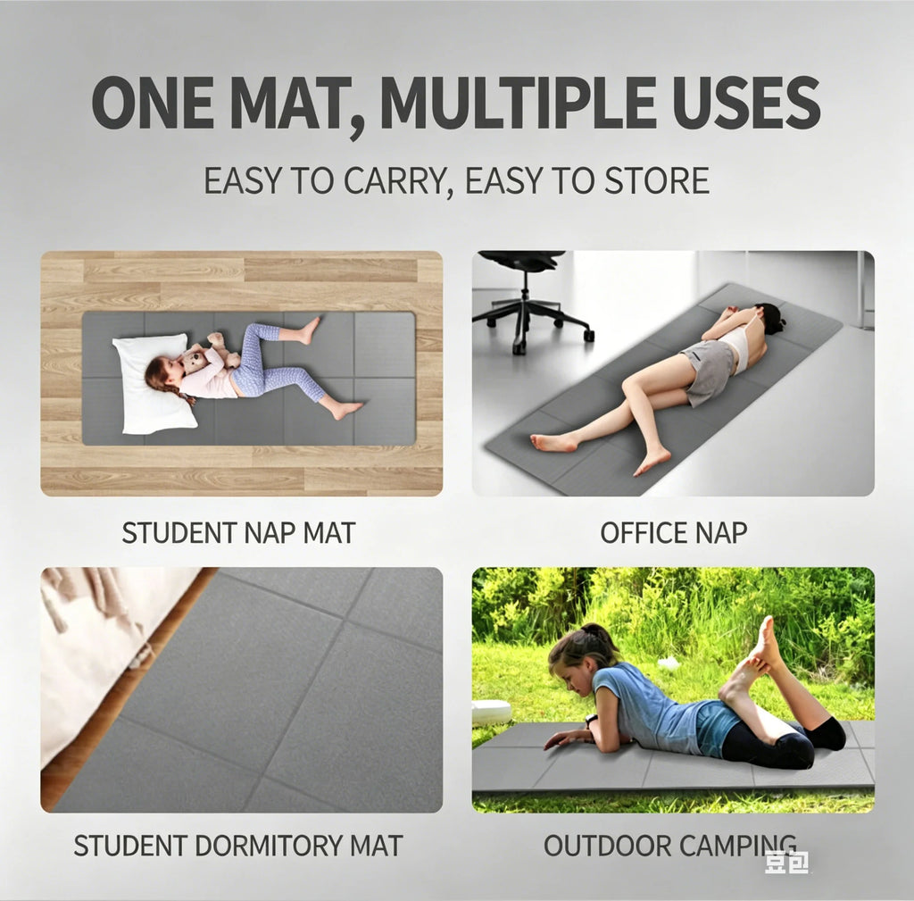6/8mm Thickness TPE Foldable Yoga Mat Exercise Mat For Travel Yoga Pilates Home Floor Workouts Gymnastics Mat Fitness Equipment