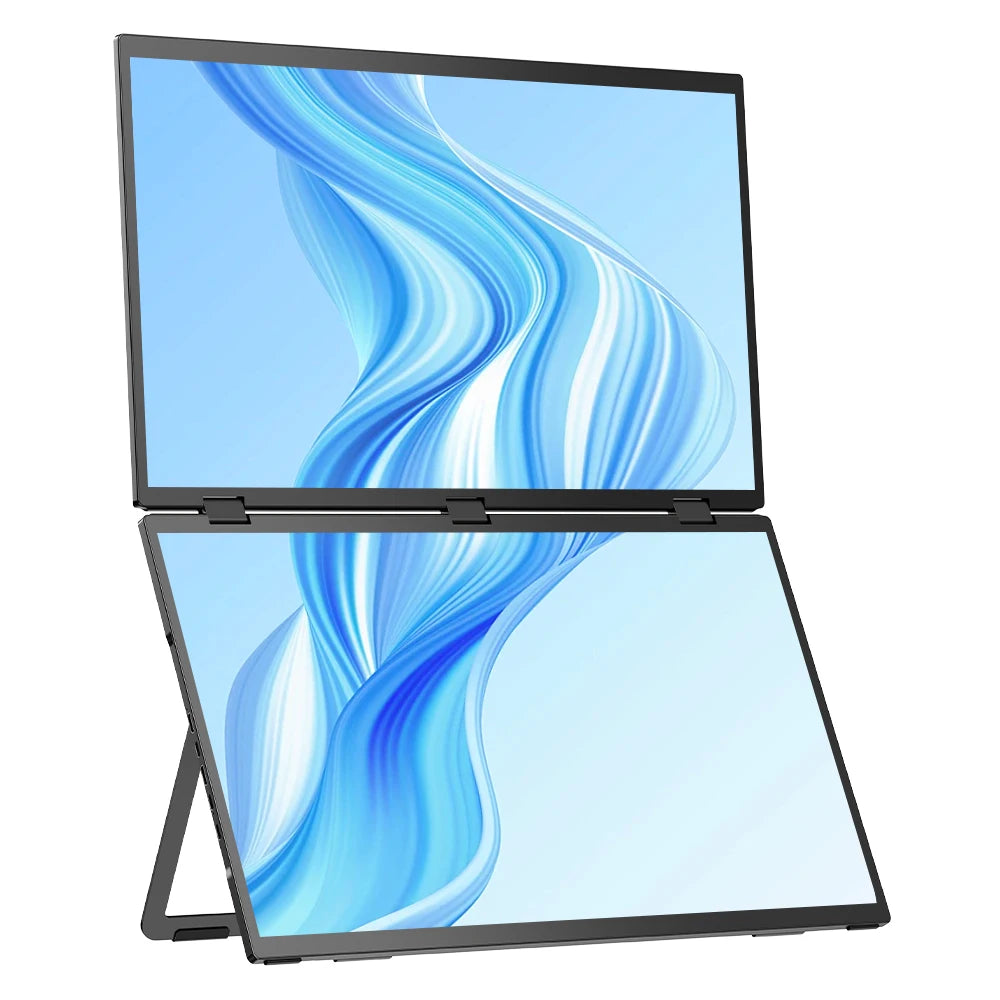 UPERFECT 18.5" Dual Screen Portable Monitor 100Hz 100% sRGB 1080P HDR Folding Versatile Solution For PC Mobile Phone Game Consol