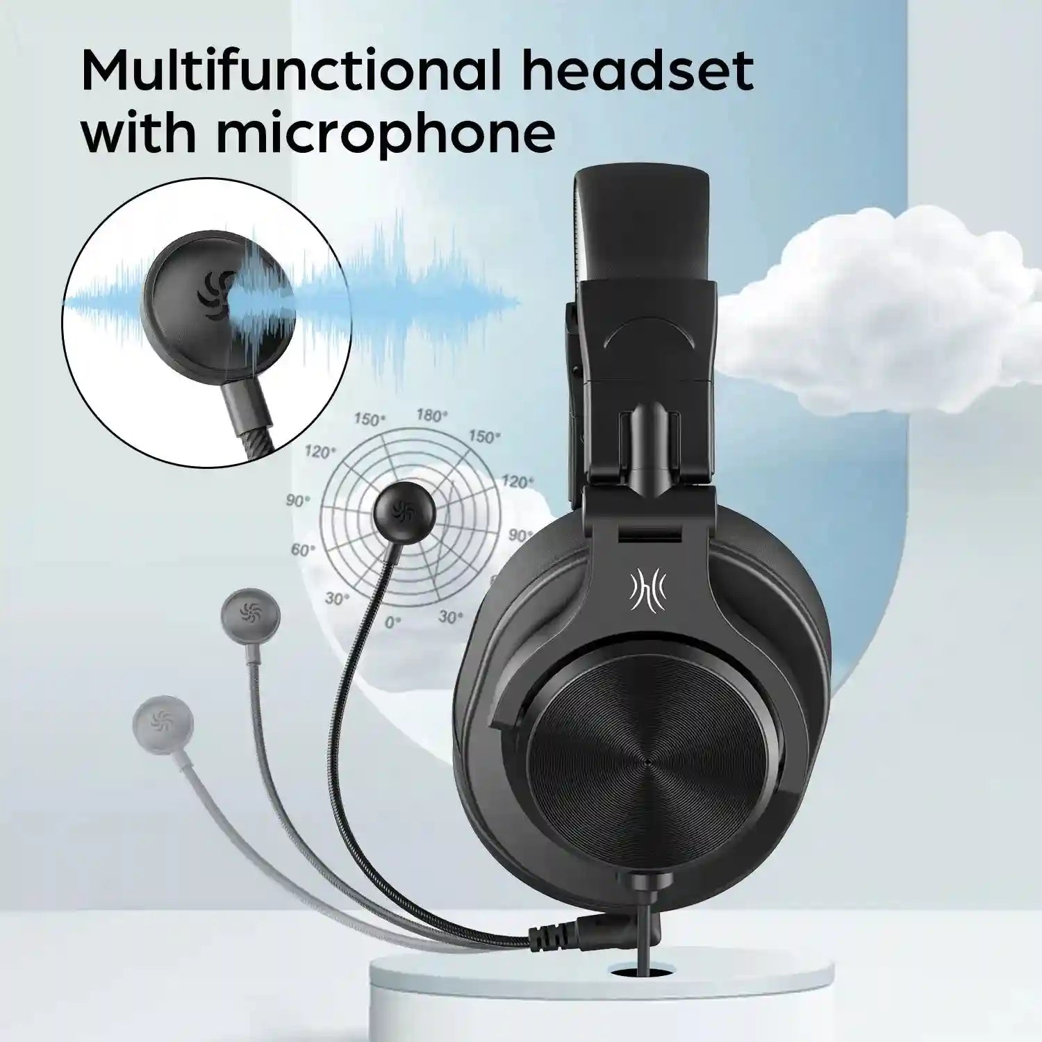 Wired Over-Ear Gaming Headset with Detachable Microphone Tidesmit