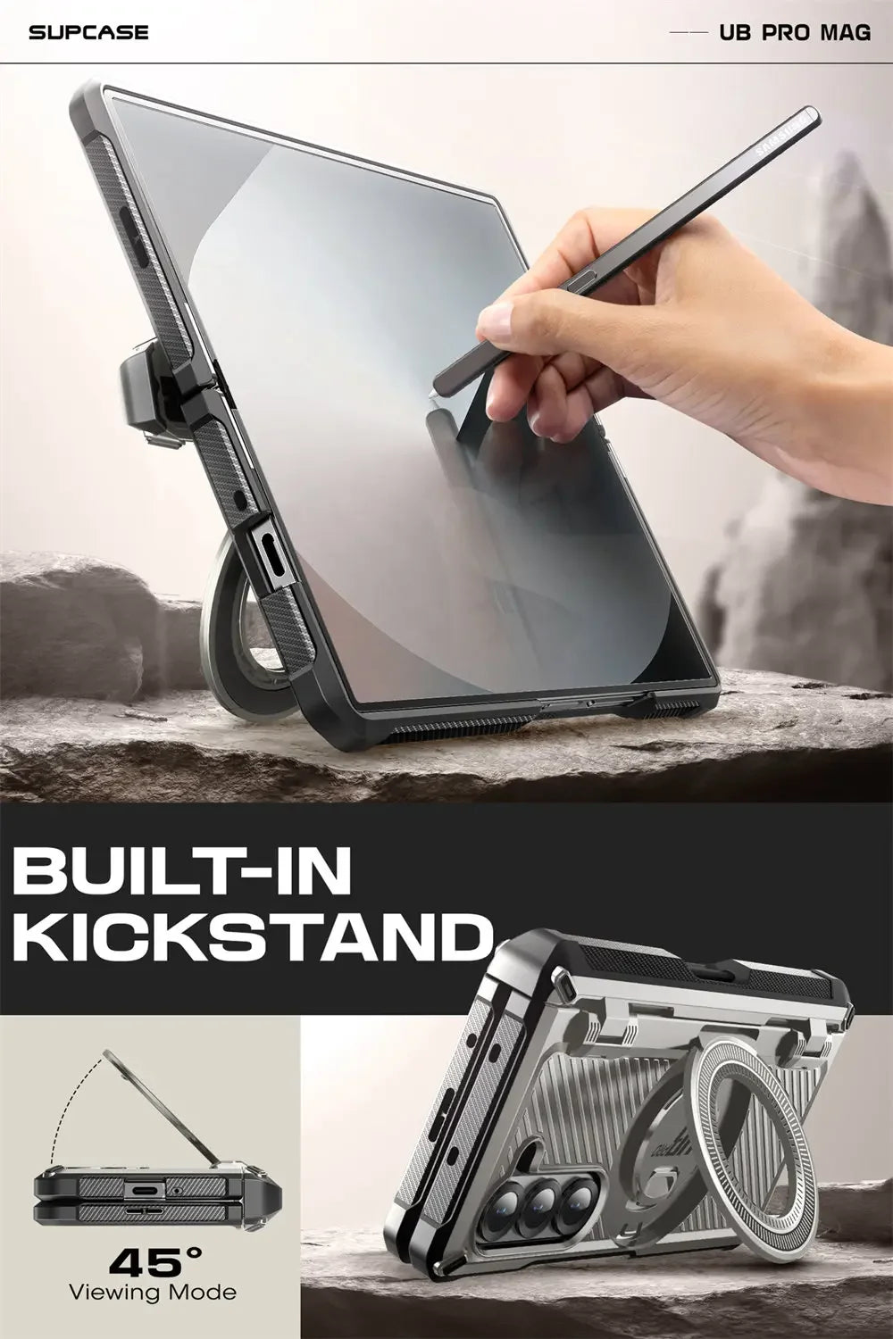 Samsung Galaxy Z Fold 6 Rugged Case with Screen Protector Tidesmit