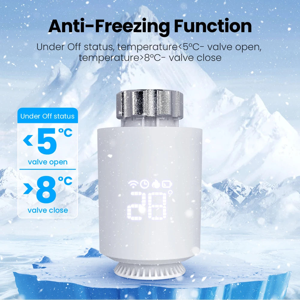 ZigBee 3.0 Smart Radiator Thermostat - TRV06 App Control & Voice Tidesmit
