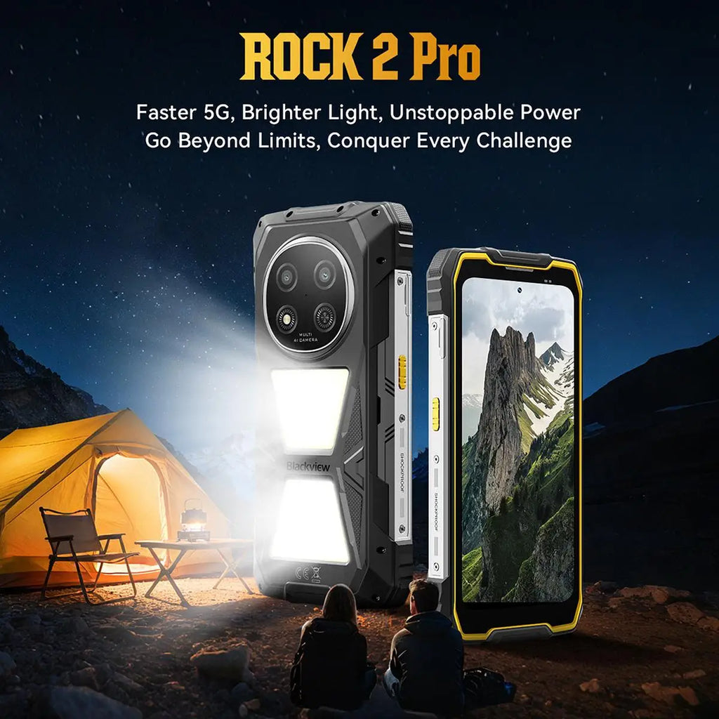 Blackview Rugged 5G Smartphone: 15000mAh Battery, 256GB Storage AE Tidesmit