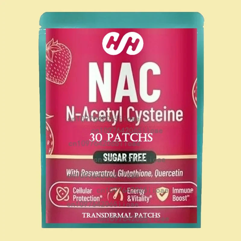 Tidesmit NAC N-Acetyl Cysteine 30 patches: immune support supplement with L-Glutathione, Milk Thistle, and Vitamin C.