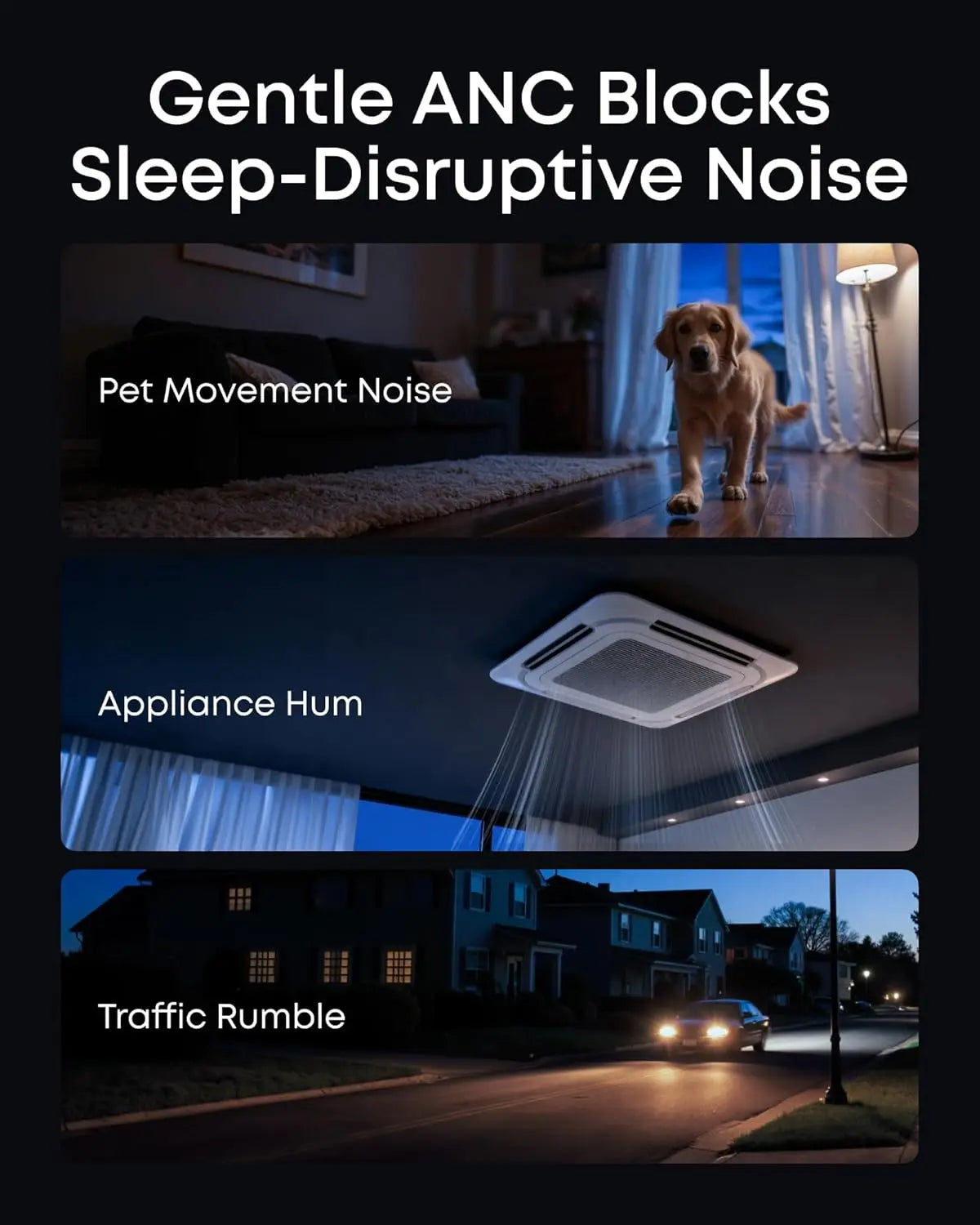 soundcore Sleep A30 by Anker Sleep Earbuds, Smart Active Noise Cancelling Headphones, Adaptive Snore-Masking System(Refurbished)