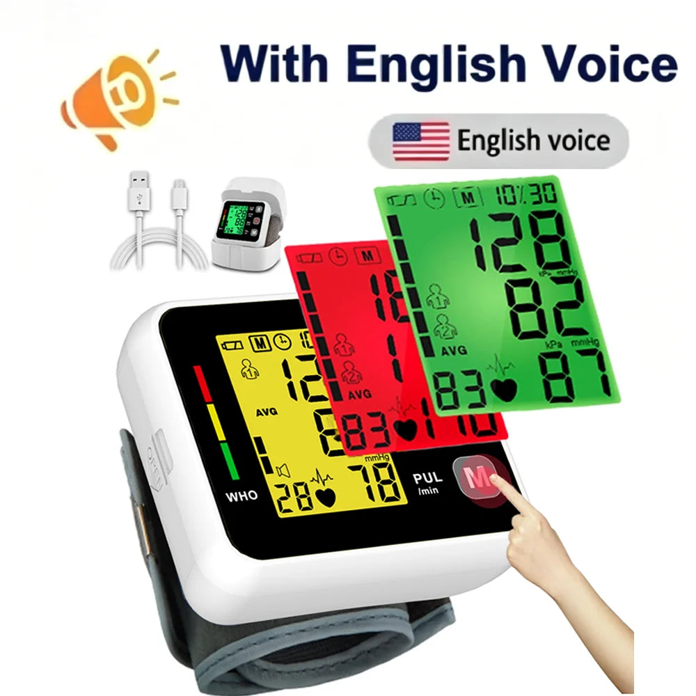 blood pressure meter tensiometer digital blood pressure monitors medical sphygmomanometer heart rate pulsometer pressure device