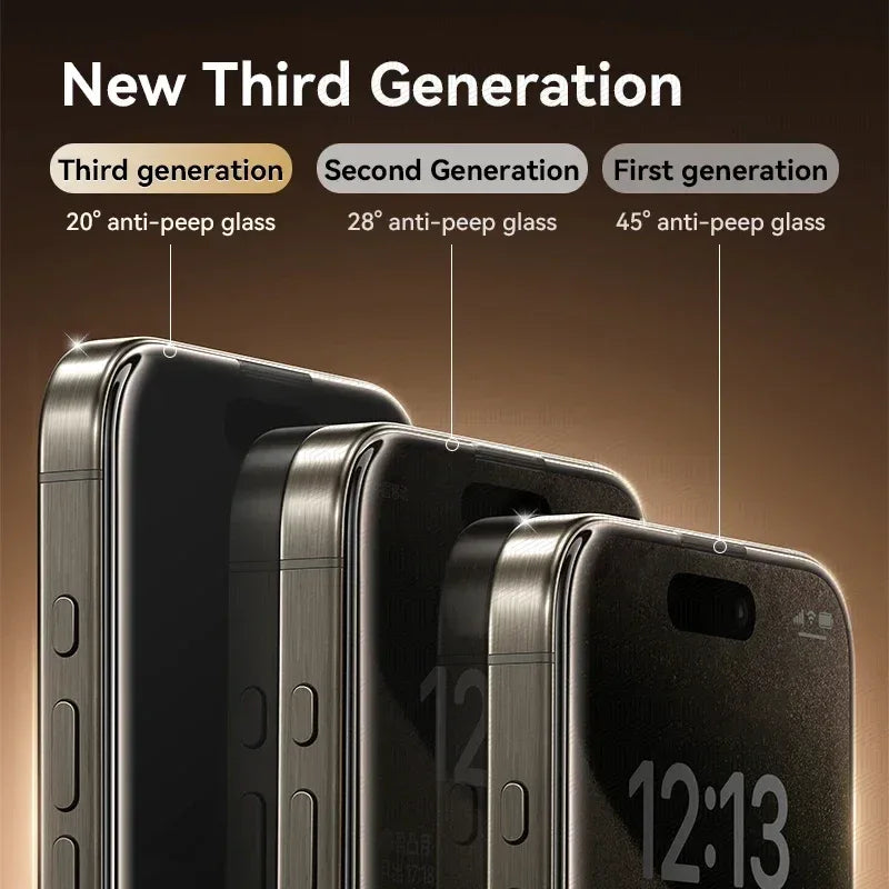 Privacy Screen Protector for iPhone 17 Pro Max - 9H Tempered Anti-Spy Glass Tidesmit