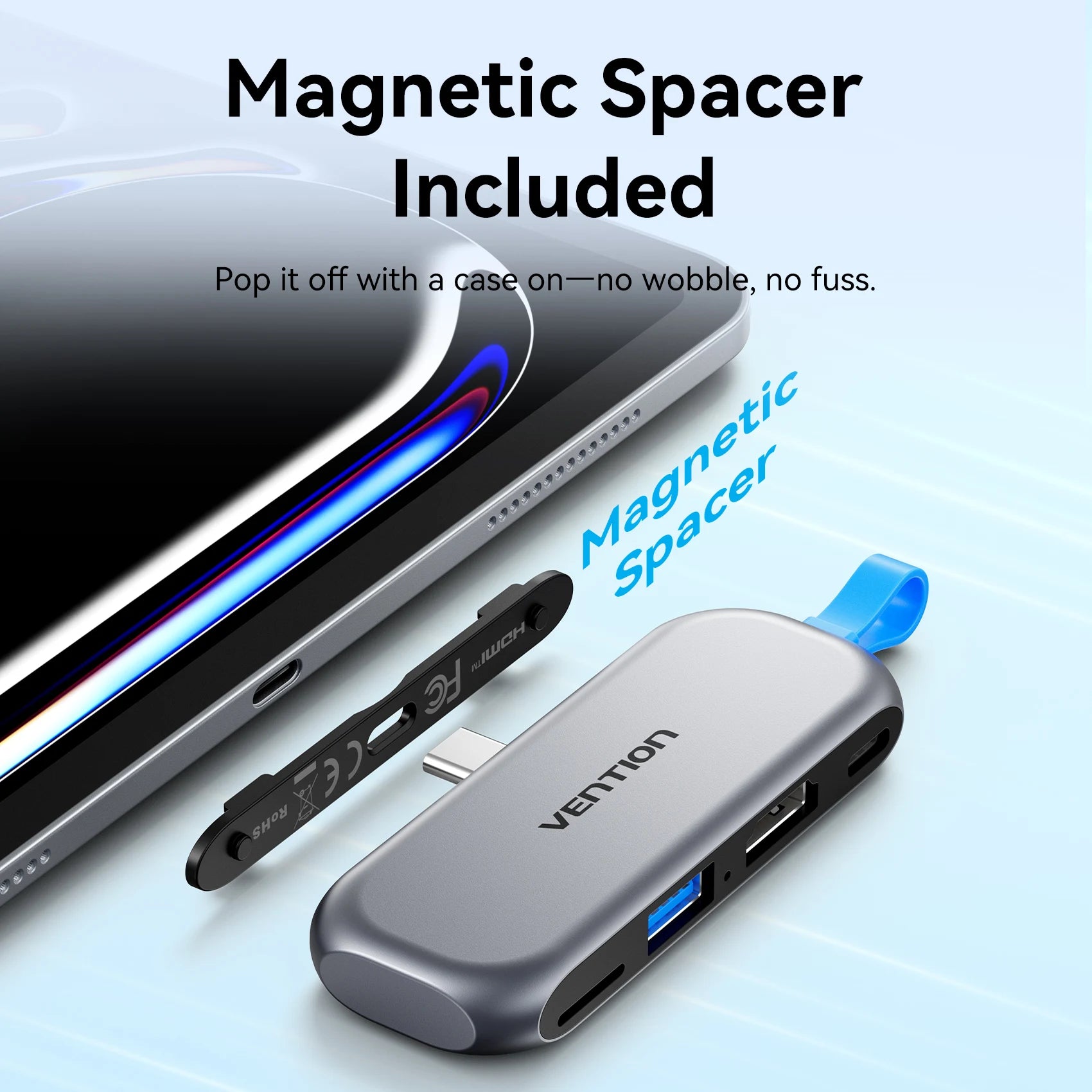 USB C Hub 4K 60Hz Adapter - 100W PD Charging for Laptop - Space Gray Tidesmit