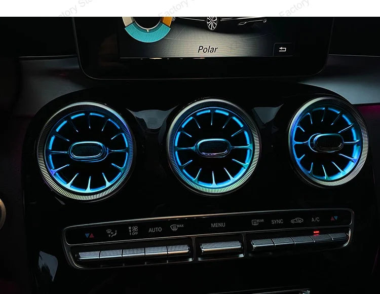 Mercedes Benz W205 X253 64-Color LED Ambient Lighting Kit Tidesmit