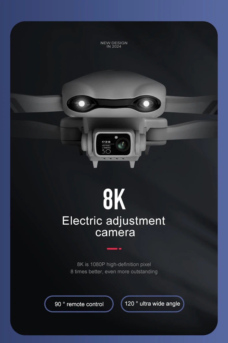 GPS Drone with 8K Dual Camera - Foldable Brushless Quadcopter Tidesmit