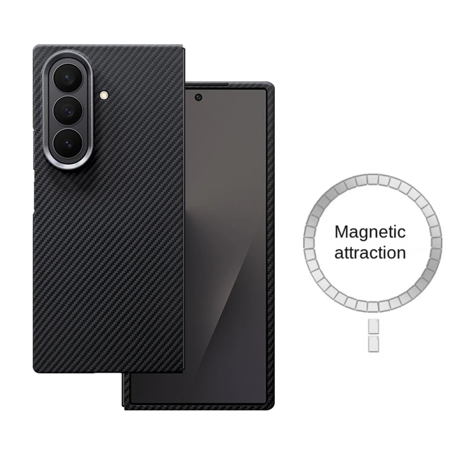 Samsung Galaxy Z Fold 7 Aramid Carbon Fiber Case - Slim Military Grade Protection 600D Galaxy Z Fold7 Tidesmit