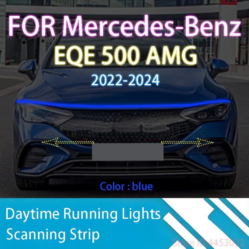 Mercedes-Benz EQE LED Daytime Running Light Strip 150cm - Exterior Lighting Blue 150CM Tidesmit