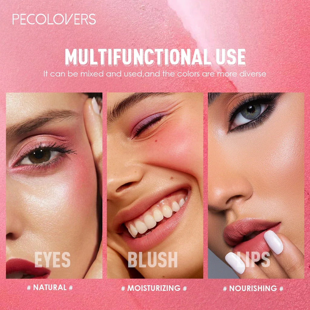 Tidesmit Lasting Rose Orange Blush Cream shade swatch showing soft mist cheek contour and high color payoff