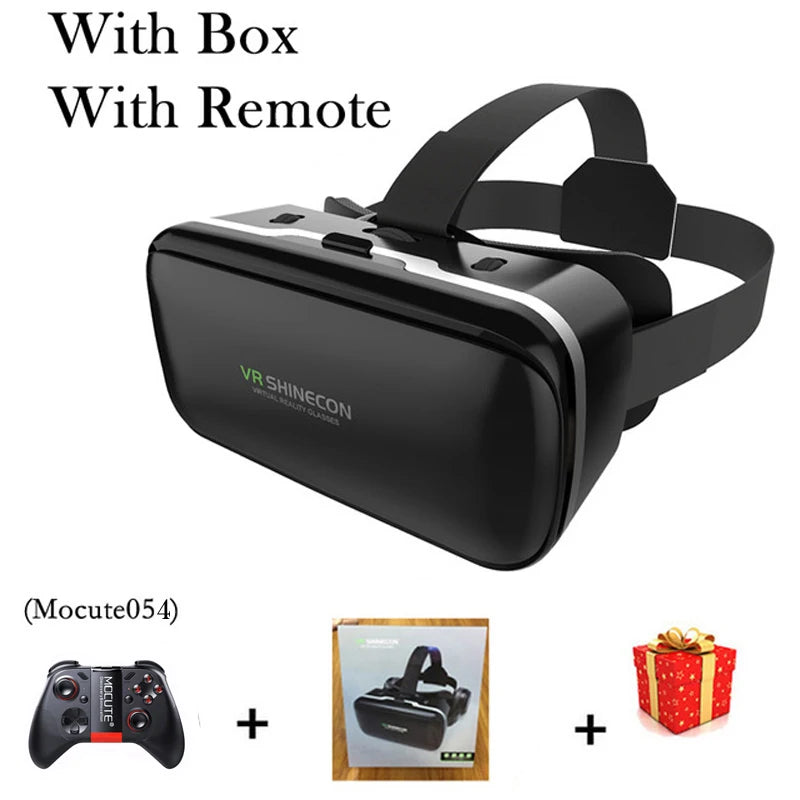 VR Headset for Smartphone – Adjustable 3D Goggles with Spatial Audio With Remote B Tidesmit