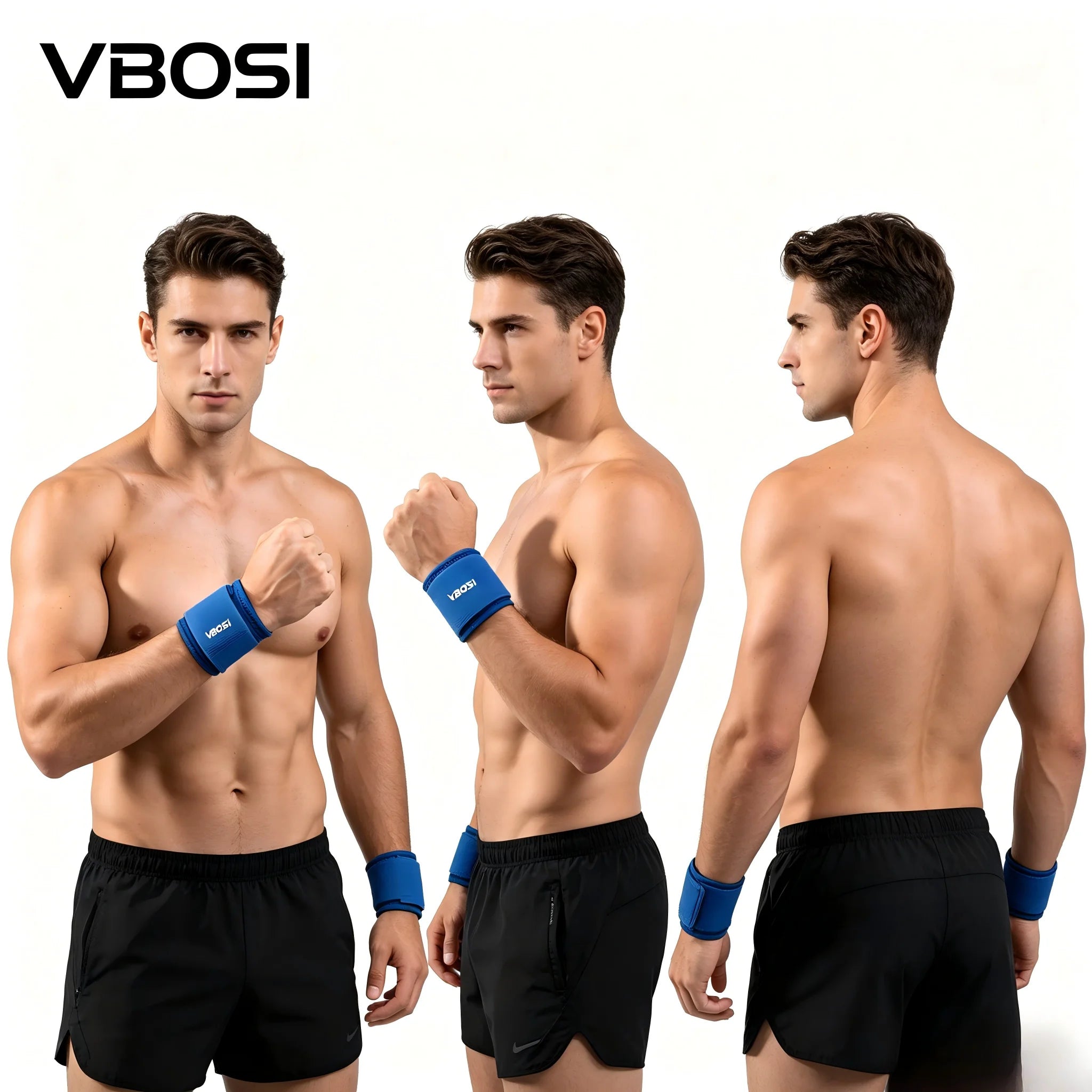 VBOSI Adjustable Wrist Support Brace Neoprene Compression Wristband for Sports Fitness Weightlifting Basketball Pain Relief Wris