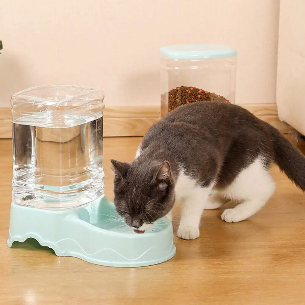 26pcs3.8L PP Material Pet Feeder Pet Water Fountain Drink Bowl Automatic Pet Feeder Large Cat Dog Food Dispenser