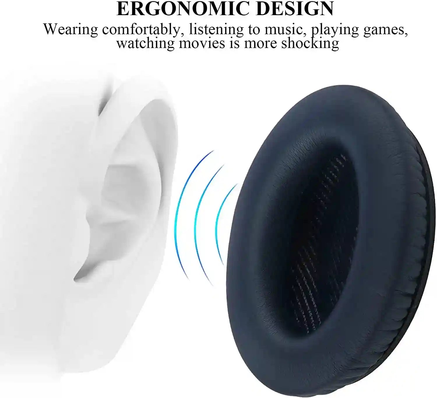 Bose QC35 Replacement Ear Pads - Soft Memory Foam Cushions Tidesmit