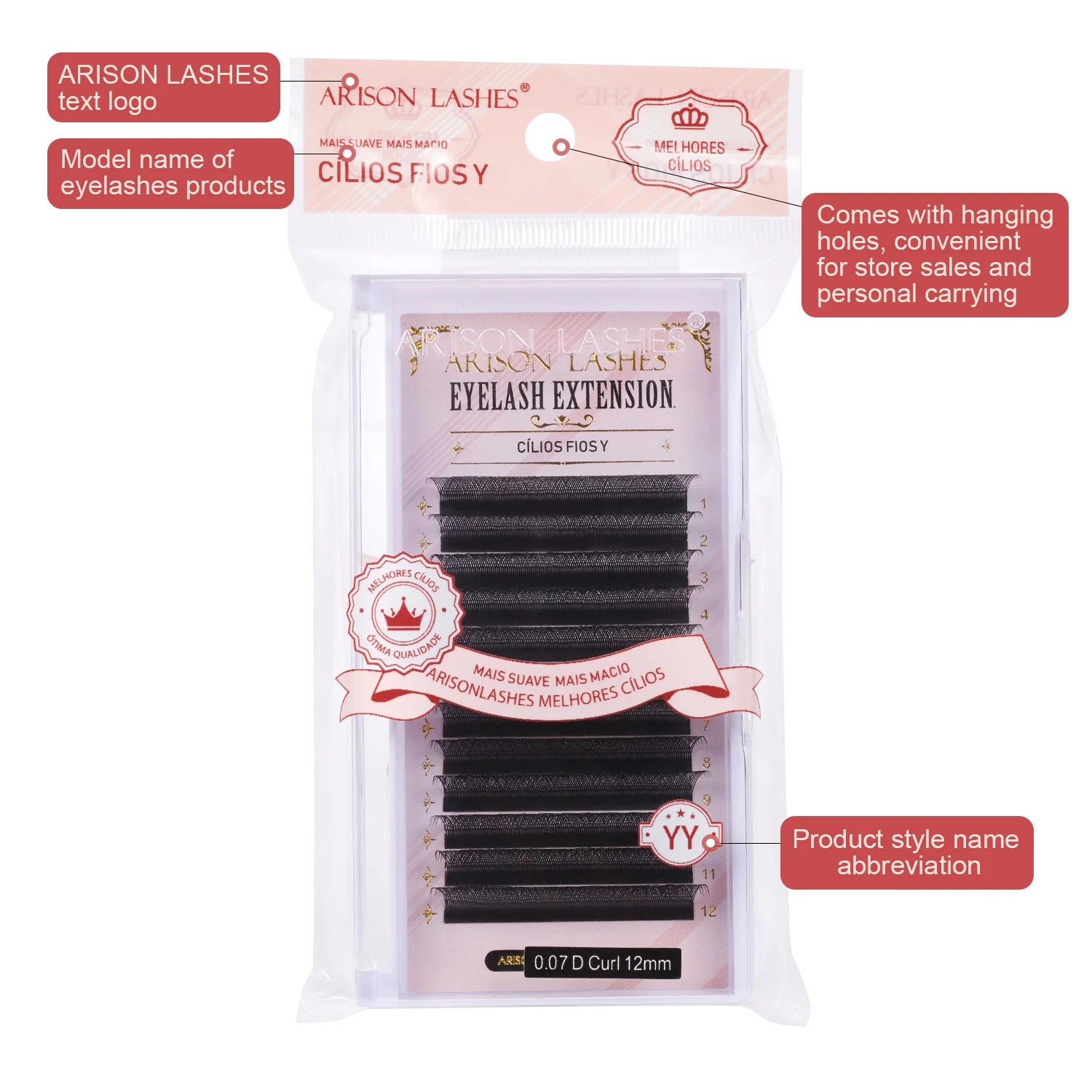 W Shape 7D Volume False Eyelashes 0.07mm D Curl - Soft Faux Lashes False Eyelashes Tidesmit