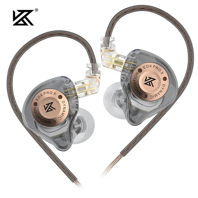 KZ EDX Pro X HiFi Wired In-Ear Monitors with Mic | Tidesmit Gray NO MIC Tidesmit
