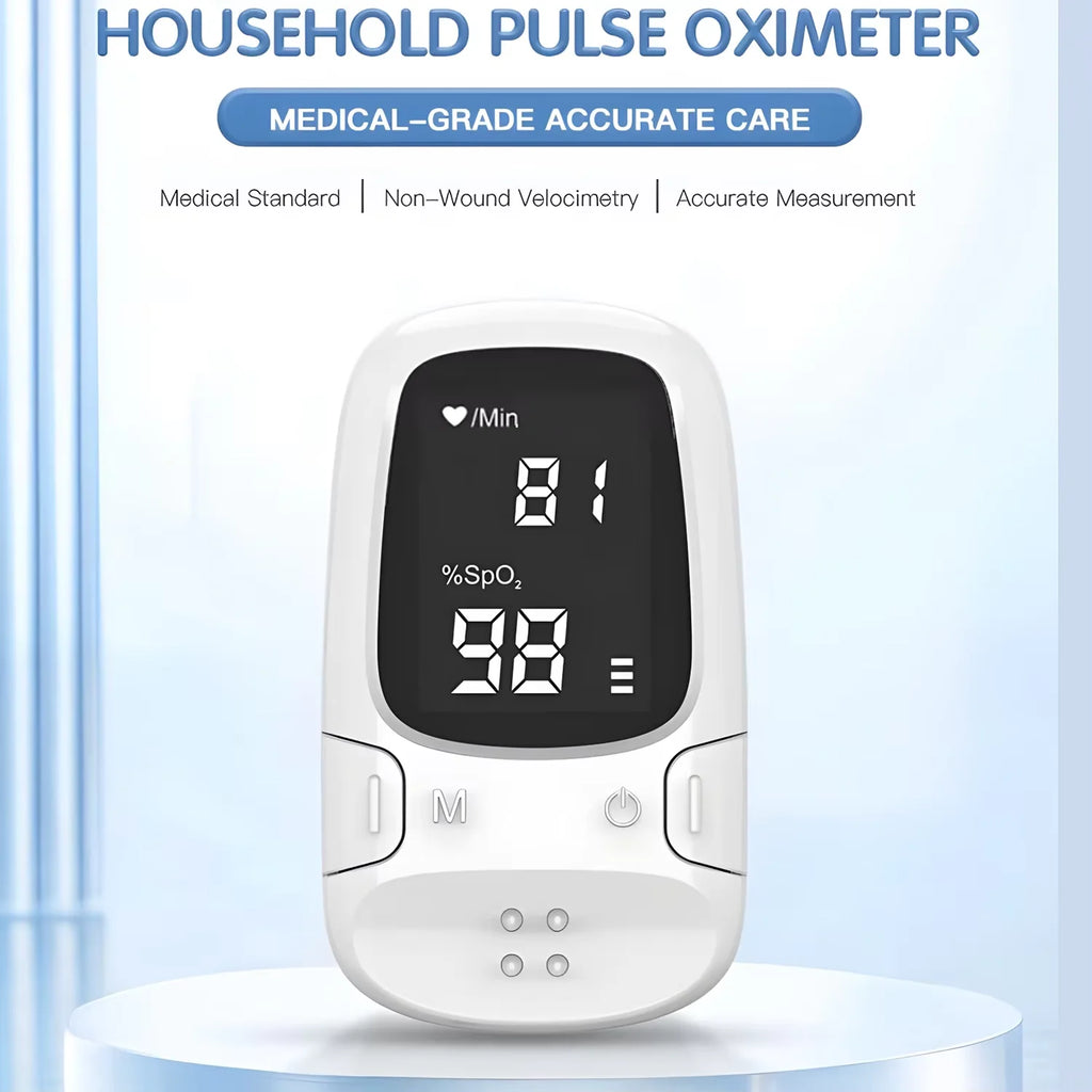 Portable Finger Pulse Oximeter Medical Mini Blood Oxygen Saturation Heart Rate Health Care Digital Oximeter for Home Adult Child
