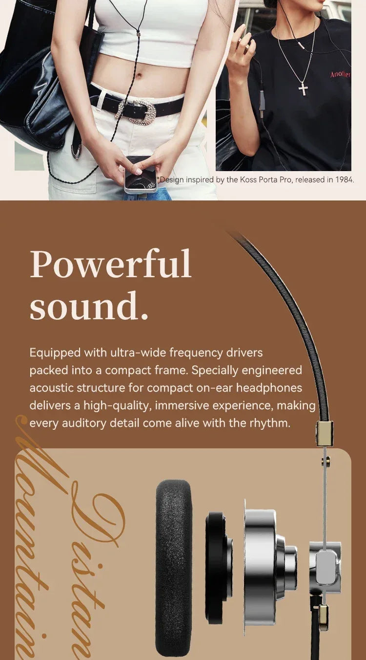 Vintage Metal Over-Ear Hi-Fi Headphones RZ200m by Tidesmit Tidesmit