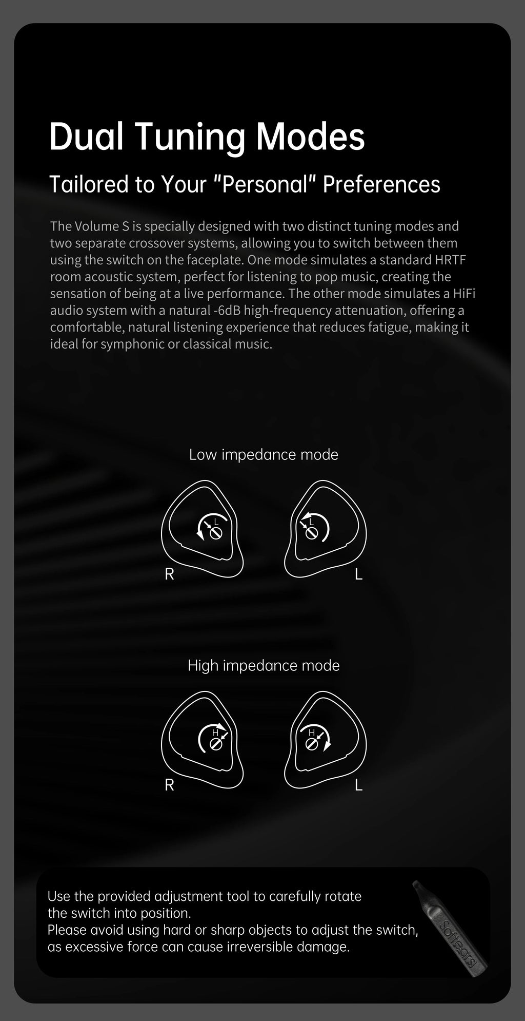 Softears Volume S 1DD 2BA Hybrid In-Ear Monitors by Tidesmit Tidesmit