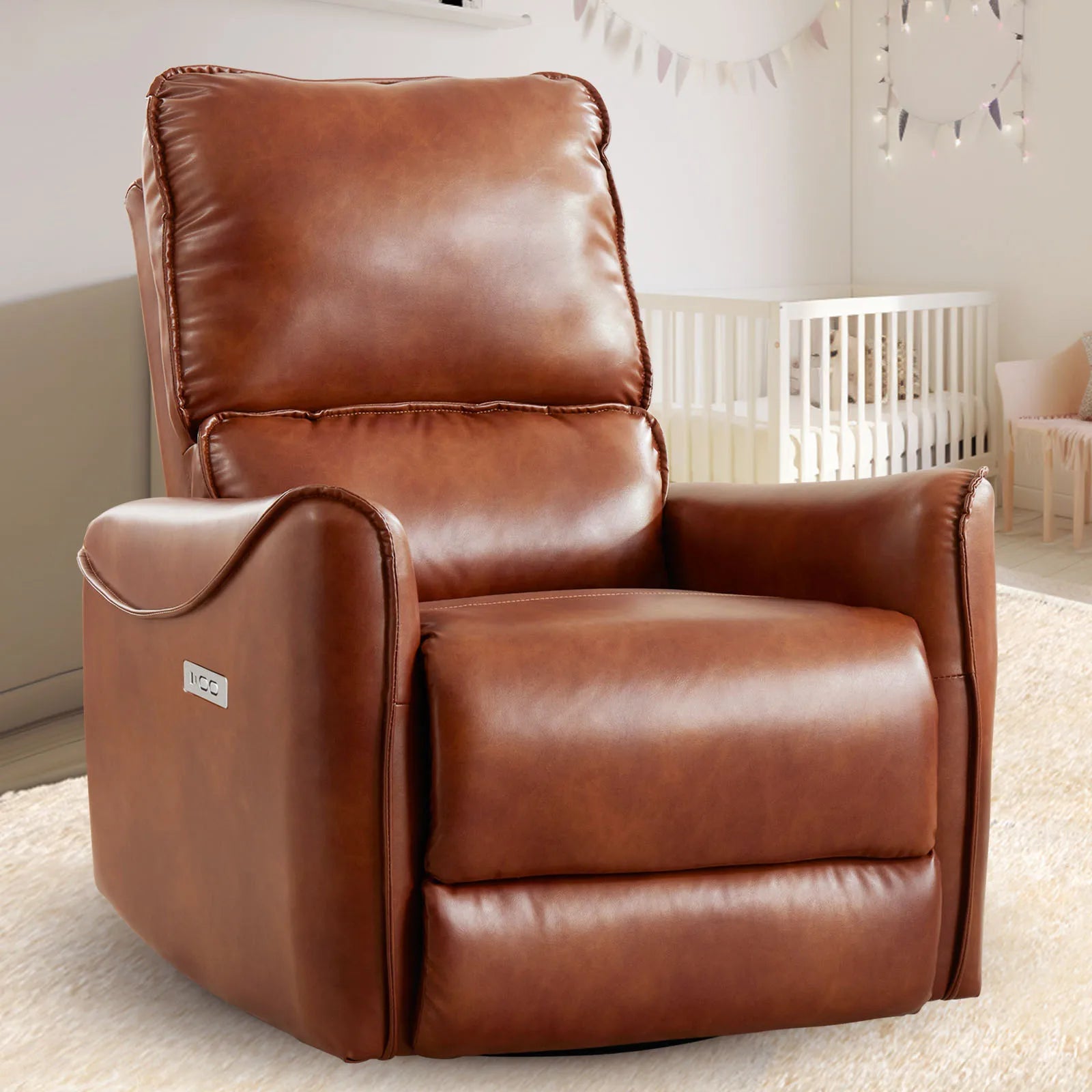 Electric Massage Recliner Chair - Power Lift Sofa for Muscle Relief Massage Chairs Brown Tidesmit