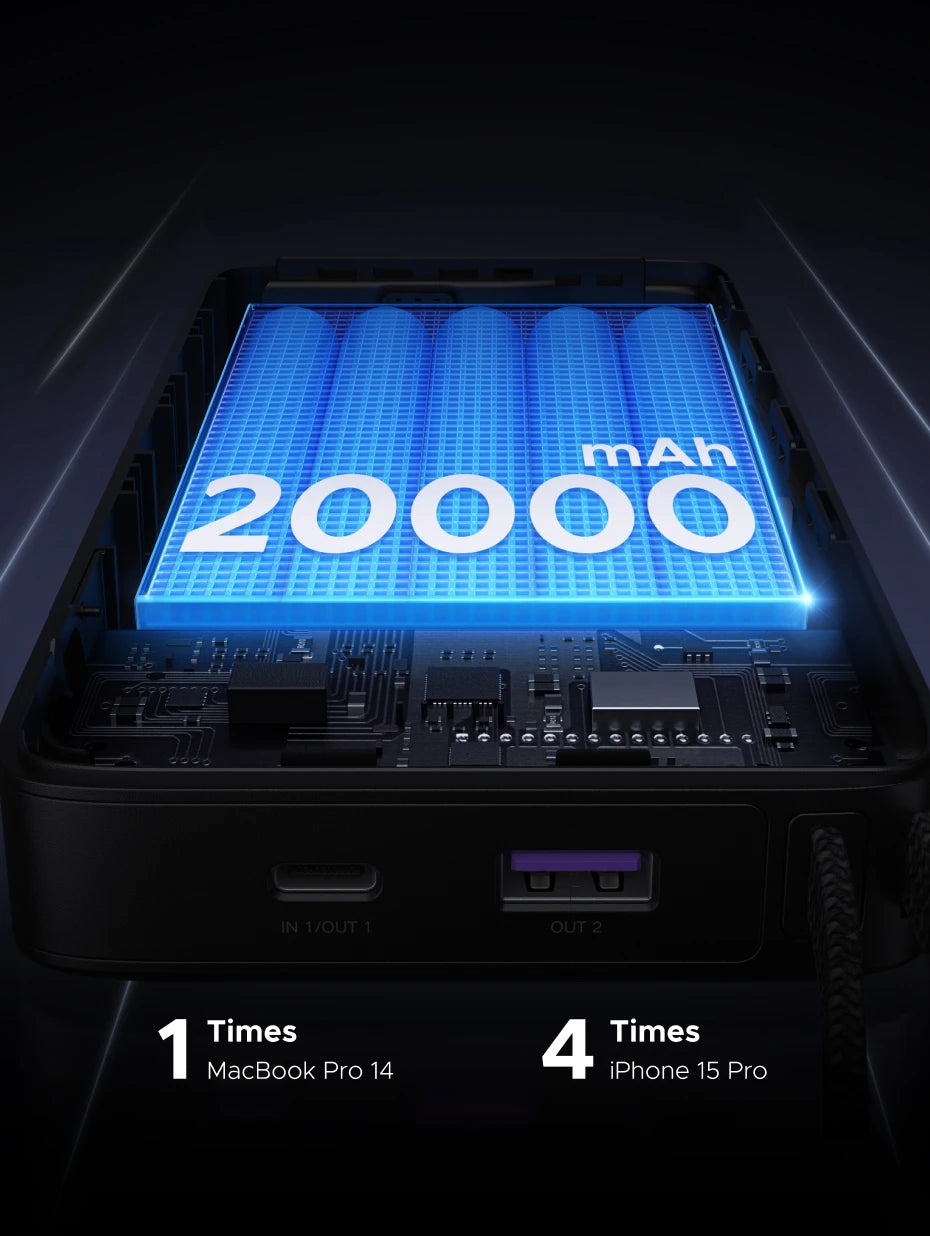 145W 20000mAh Laptop Power Bank with PD Fast Charging - Tidesmit Tidesmit