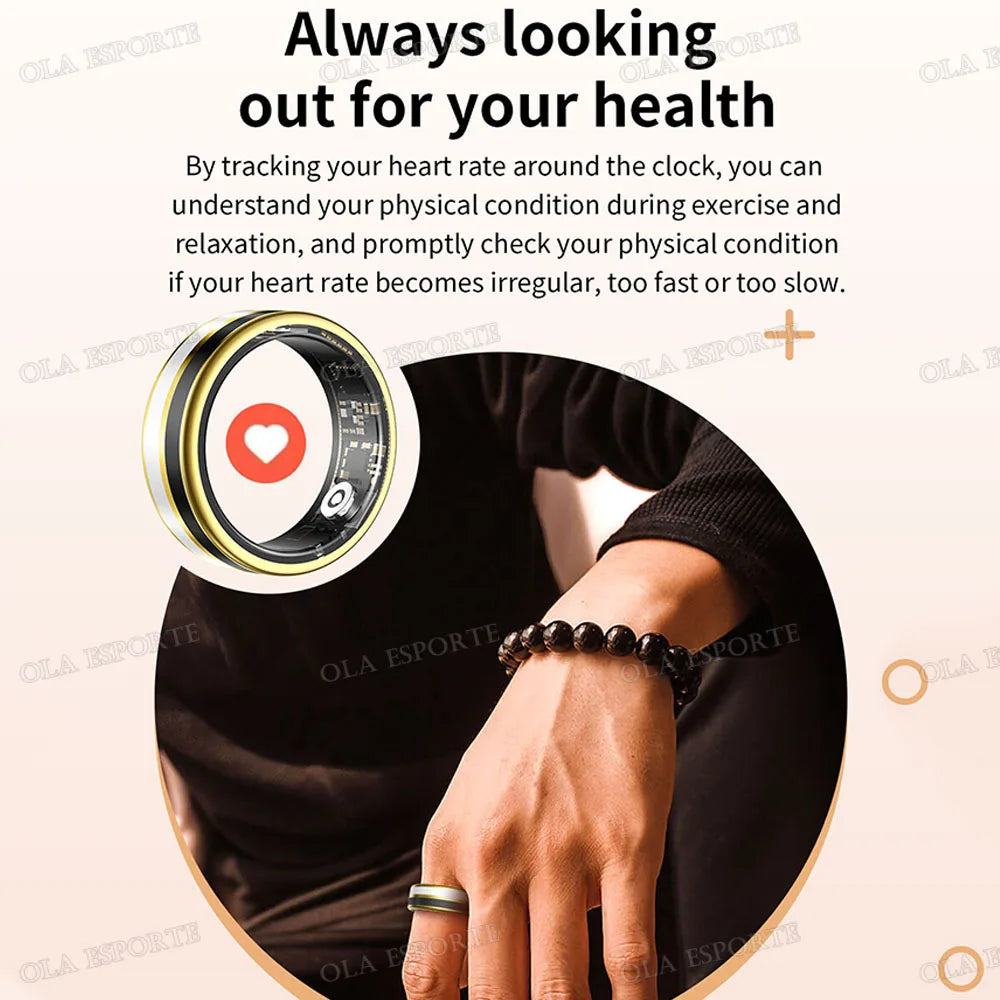 Bluetooth Smart Ring Men Women Heart Rate Blood Oxygen Health Monitor Gesture Control Waterproof Sports Various styles Smartring