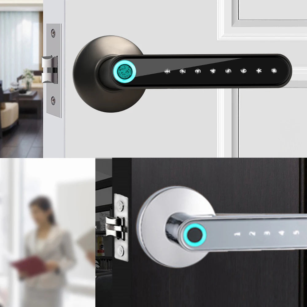 WAFU 016 Smart Lock Fingerprint APP Unlock Keyless Entry Works With iOS/Android Door Bluetooth-Compatible Password Handle Lock