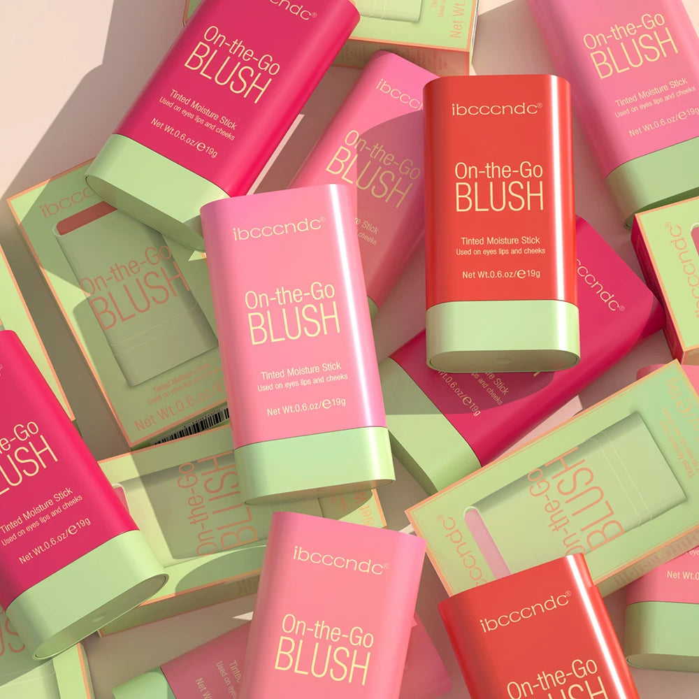 Tidesmit high color rotating blush cream stick for natural long-lasting moisturizing orange face makeup