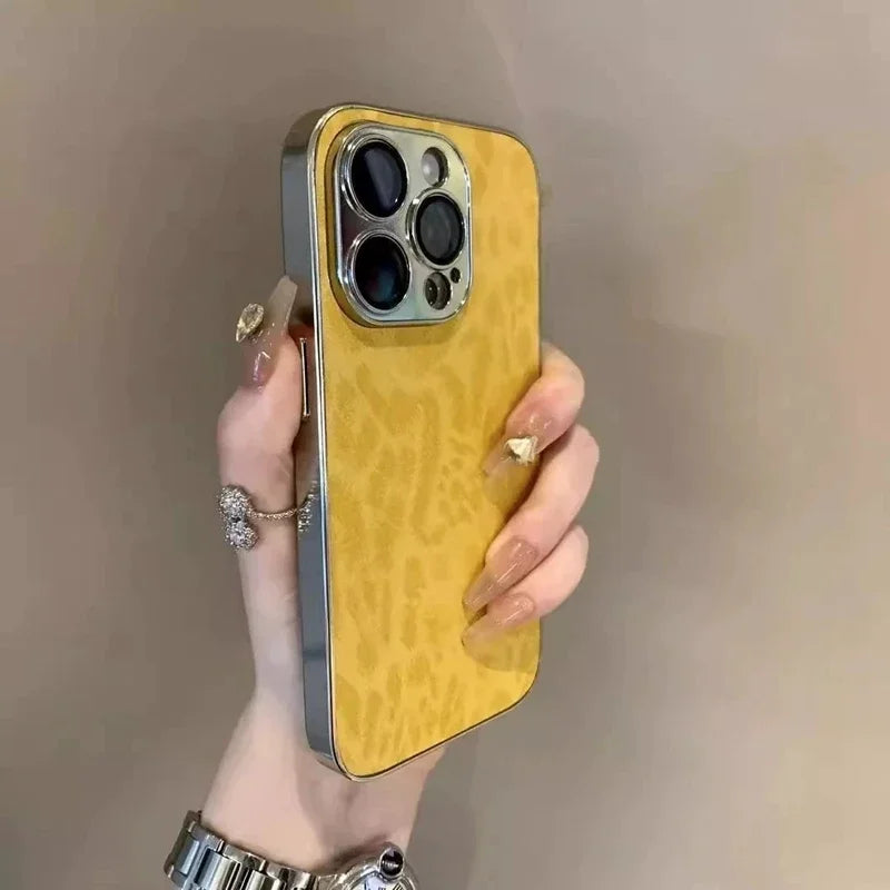 Leopard Print iPhone Case | Shock-Absorbing Drop Protection Yellow Tidesmit