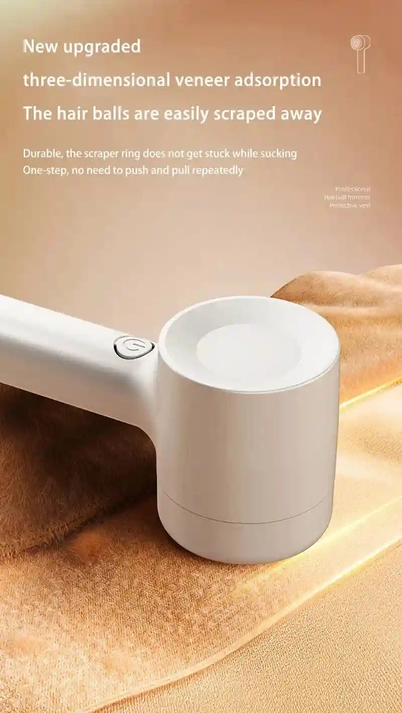 Tidesmit rechargeable fabric shaver and lint remover with ergonomic grip for cleaning clothes, carpets, and upholstery