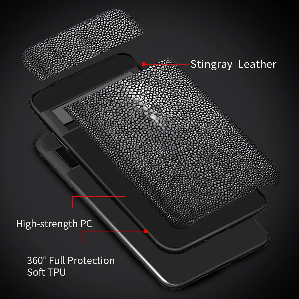 Google Pixel 9 Pro Stingray Leather Case - Slim Shock-Absorbing Cover Tidesmit