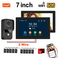 7 Inch Tuya Smart Wifi Video Entry Phone Intercom System 1080P 2 Wire Home Video Doorphone Doorbell RFID Card Unlock Apartment