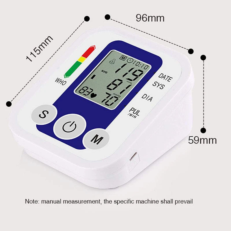 English Voice Automatic Tonometer Arm Blood Pressure Monitor Pressure Sensor Monitor Equipment Digital Tensiometer LED Display