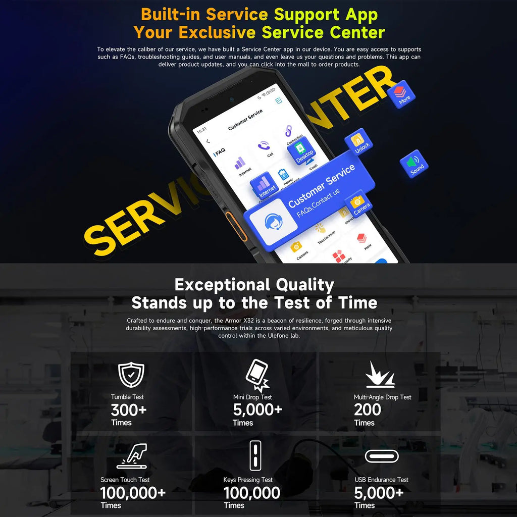 Ulefone Armor X32 Rugged Phone 6GB+128GB Night Vision 5.65 inch Global Version Android 14 MediaTek Helio G91 4G NFC Smartphone