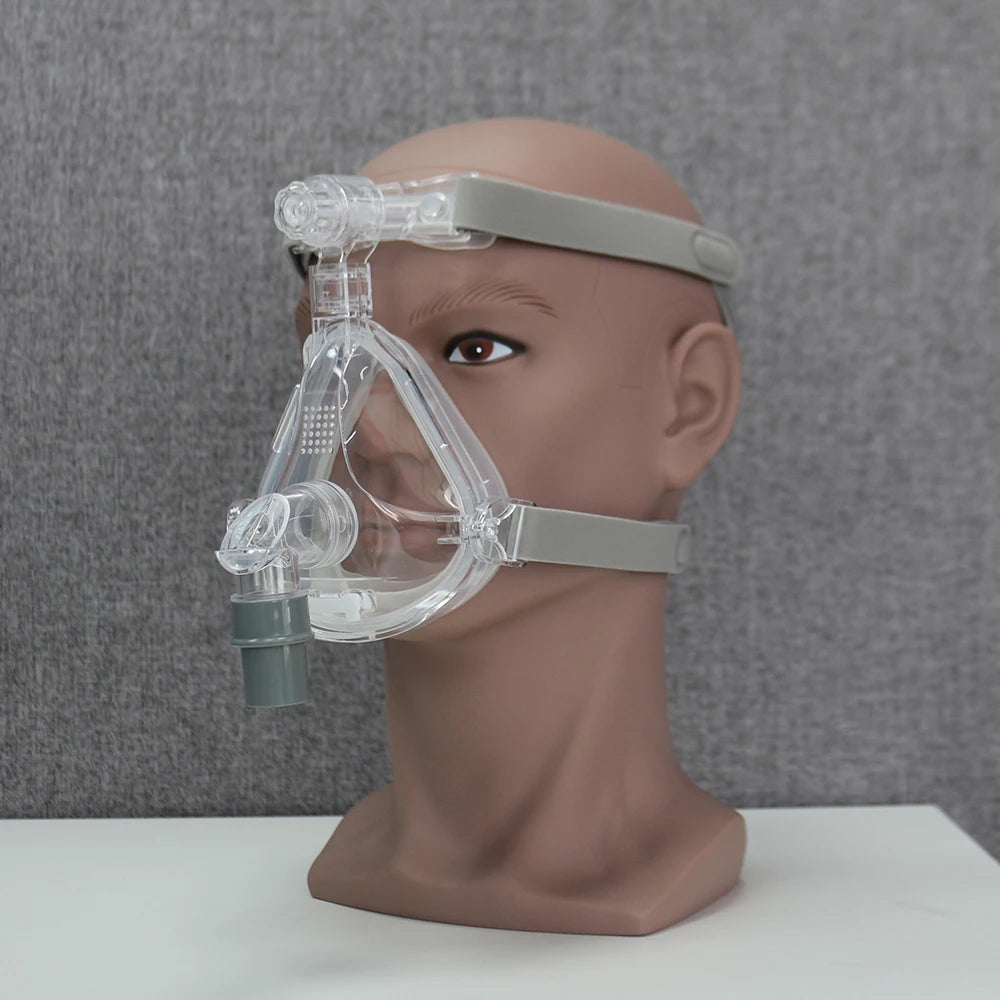 RESOXY CPAP Full Face Mask Auto BiPAP CPAP Mouth Mask Medical Silicon Full Facial Mask With Headgear for Sleep Apnea Snoring
