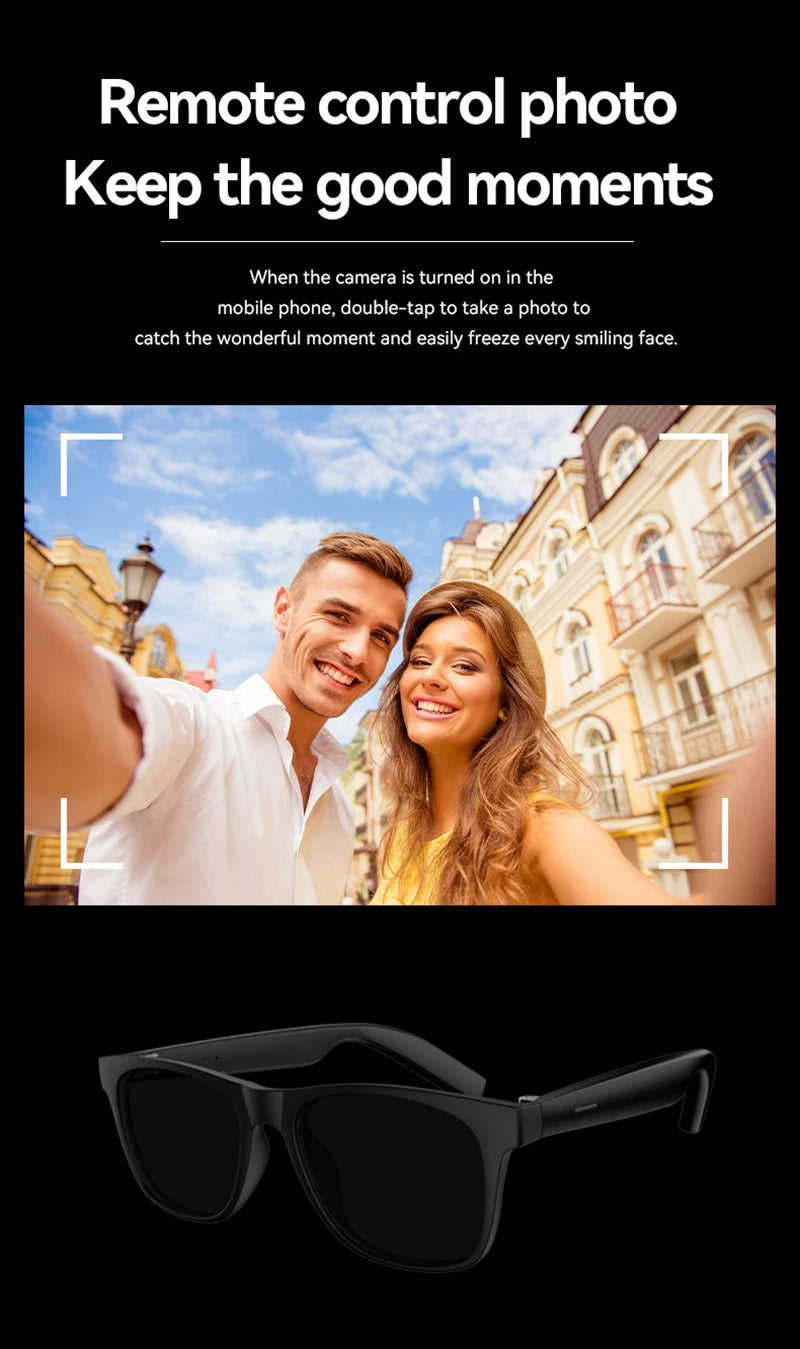 4K AI Smart Glasses with Camera - Black | VR Mixed Reality Tech Tidesmit