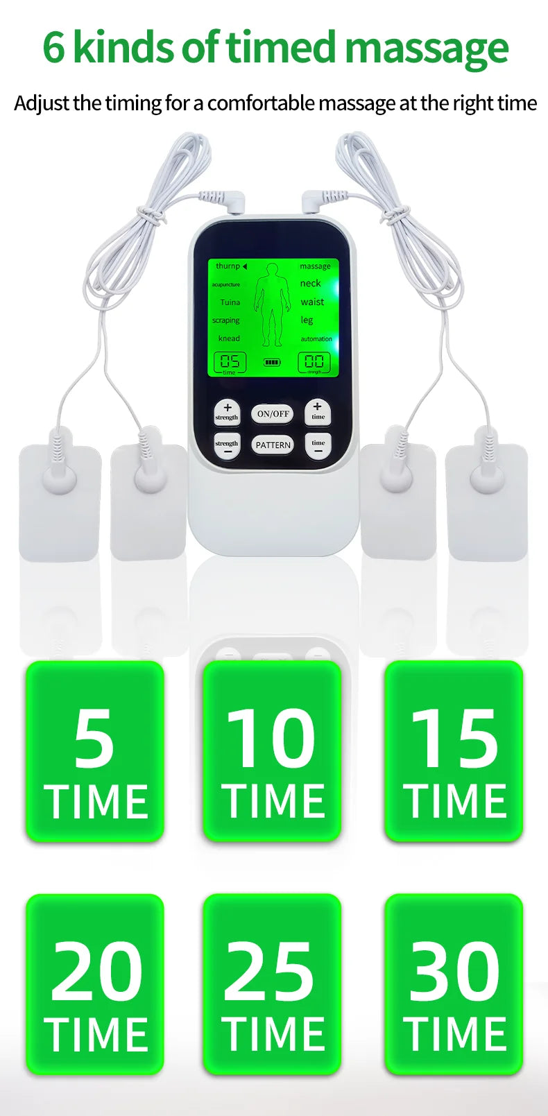 Electric Pulse Muscle Stimulator - 10 Mode EMS Device for Muscle Relief Massage Chairs Tidesmit