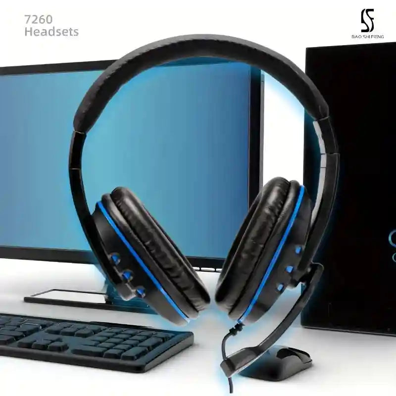 Wired Over-Ear Headset with Microphone for Professional Work Calls Tidesmit