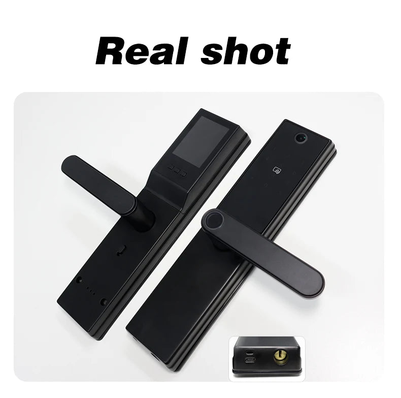 Tuya WiFi Digital Electronic Smart Door Lock with Camera Photo Capture for Residential and Apartment Entrance doors