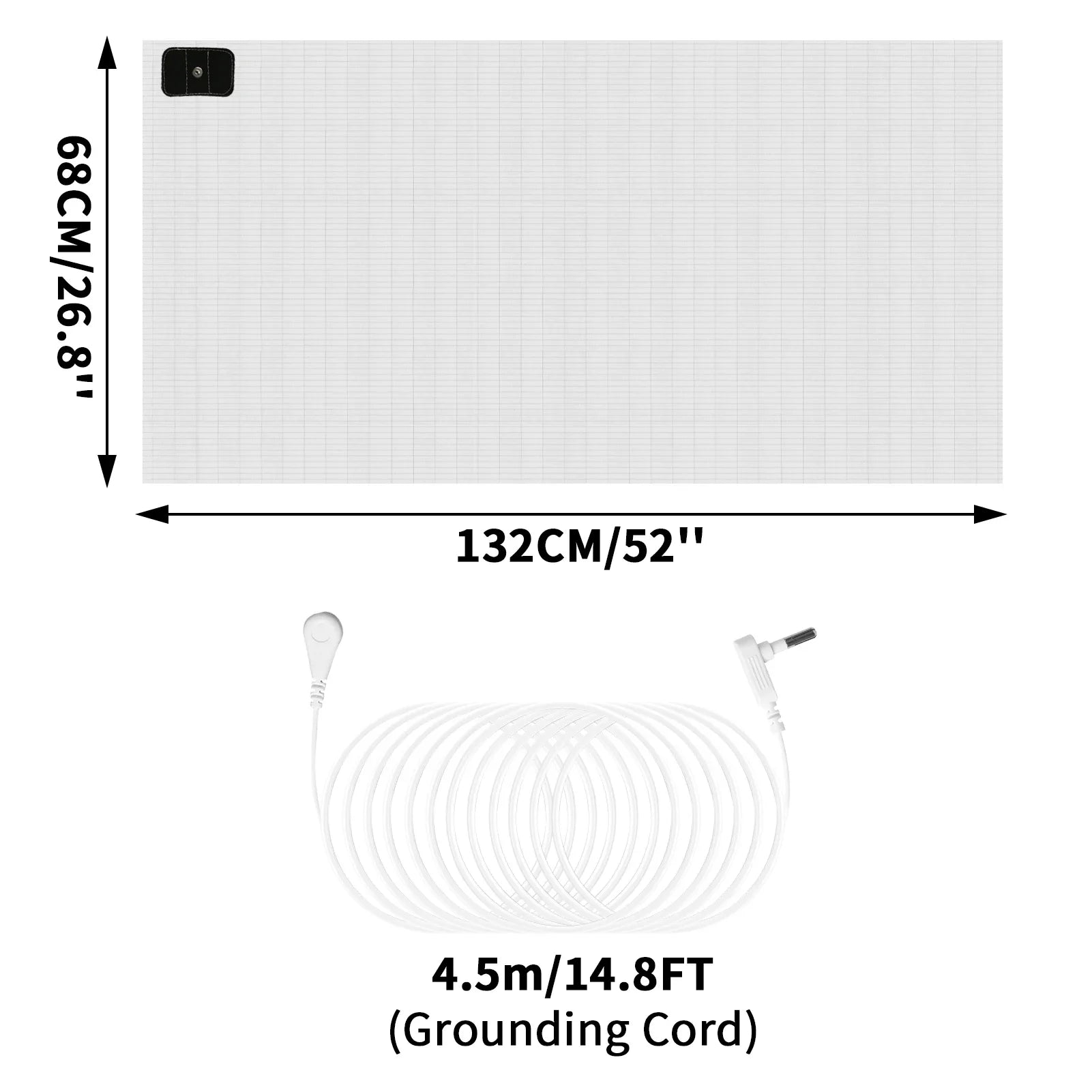 6 Size Grounding Mat Soft PU Pad for Improves Sleep Enhanced Circulation Reduces Pain Home Yoga Foot Mat Table Desk Rug