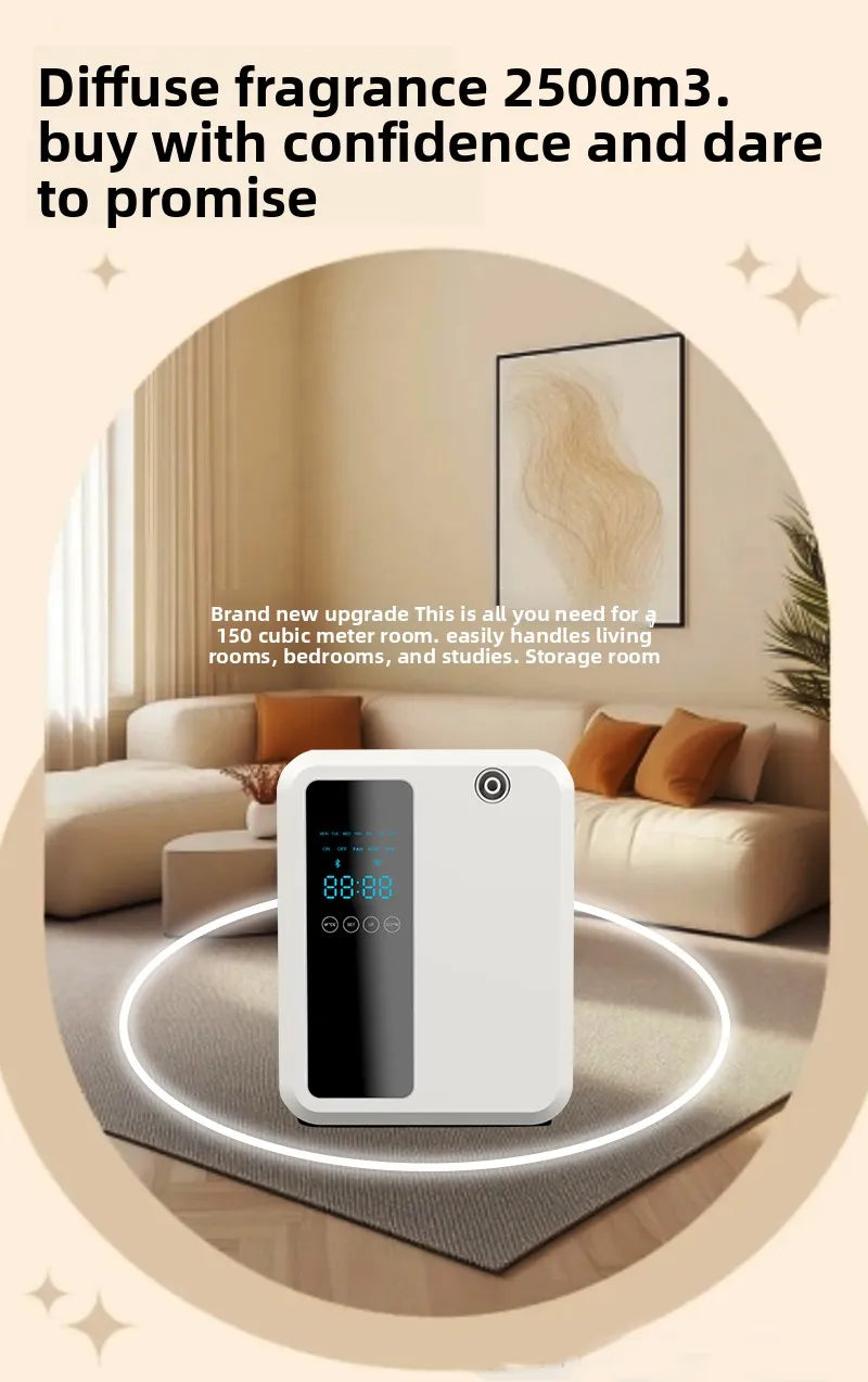 500ML Waterless Fragrance Scent Machine Oil Aroma Diffuser with Bluetooth/wifi App Control for Home Office Hotel 12V