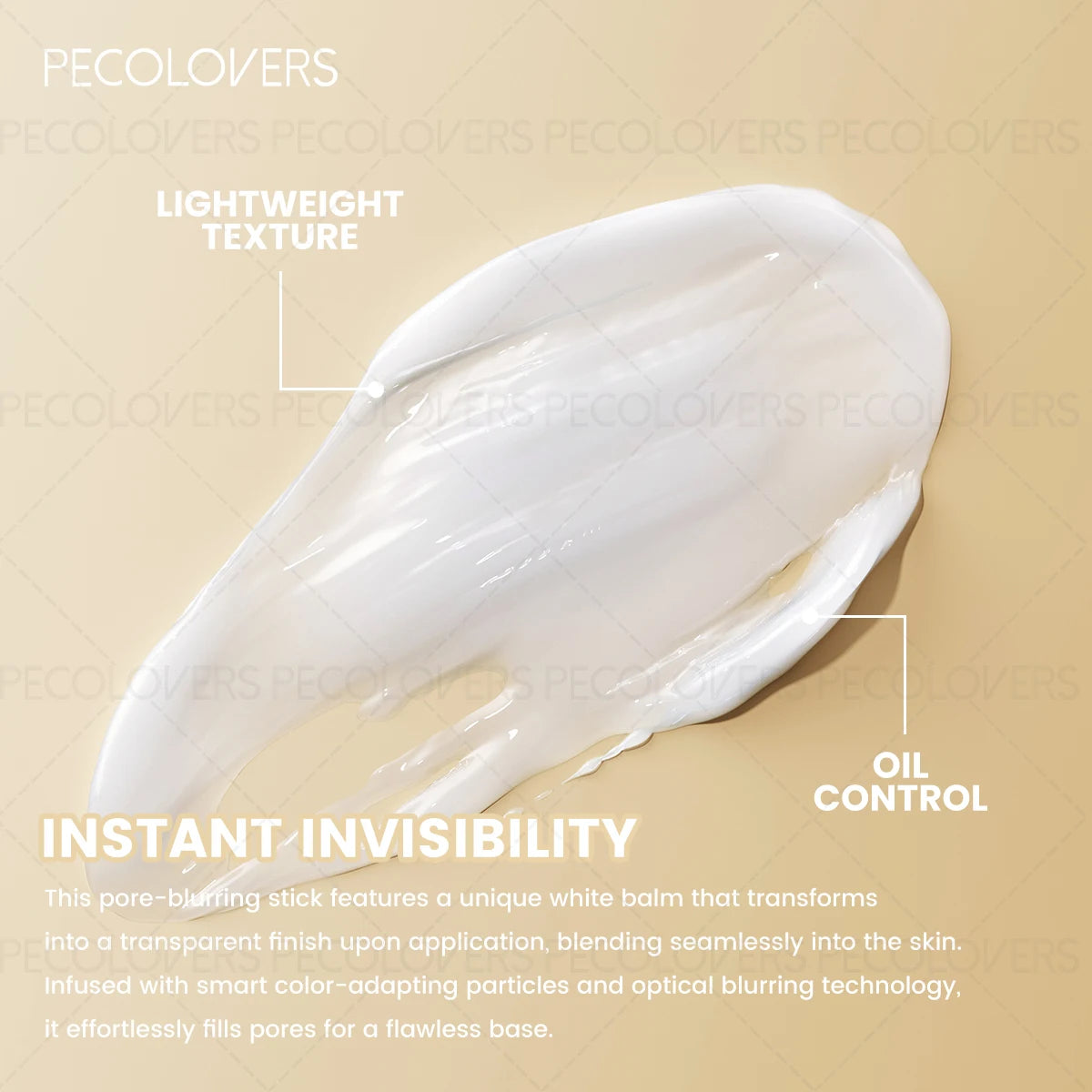 Tidesmit invisible pore primer stick texture close-up waterproof brightening face makeup for winter hydration