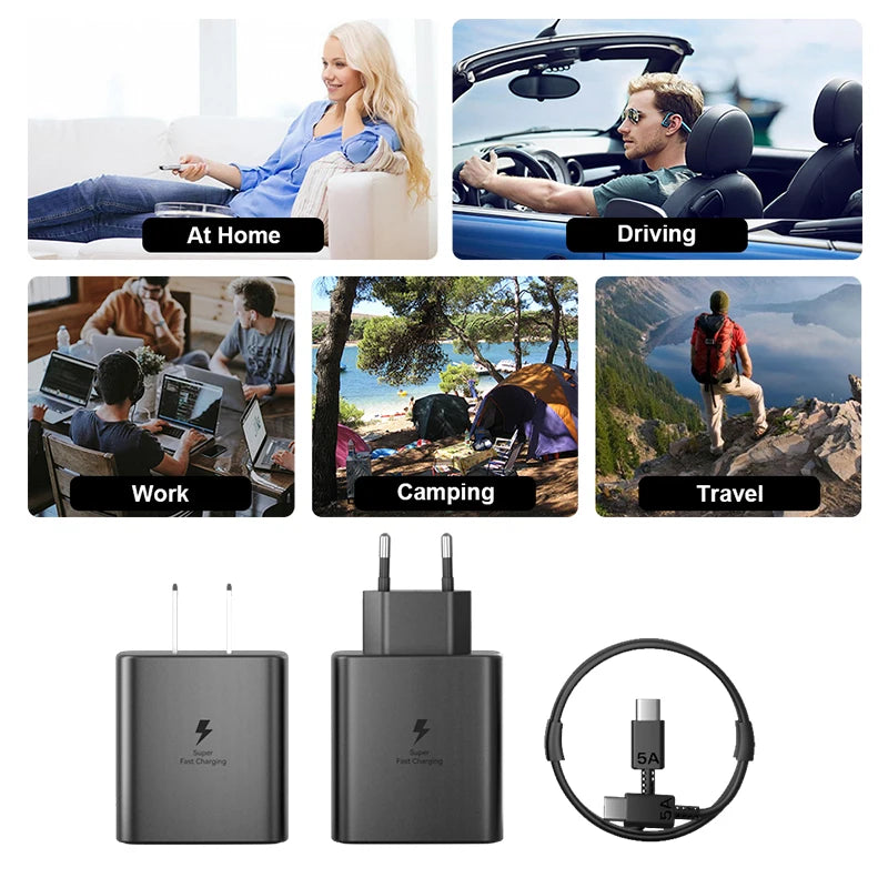 Samsung 45W USB-C Fast Charger for Galaxy S25 S24 Ultra - Official Power Tidesmit