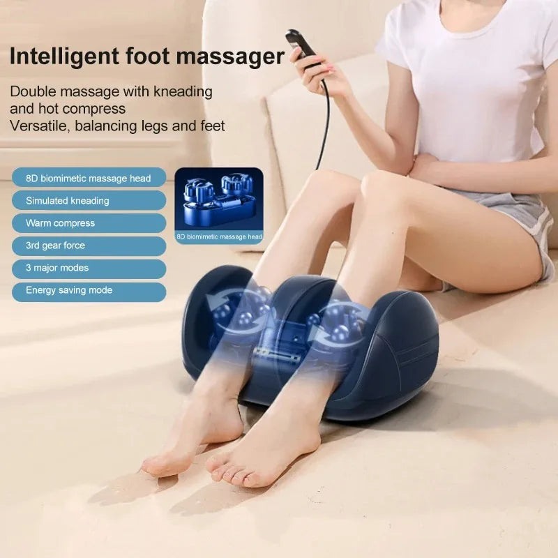 Electric Foot and Calf Massager with Heat Therapy & Compression - Tidesmit Relaxation Treatment Foot Massager B Tidesmit