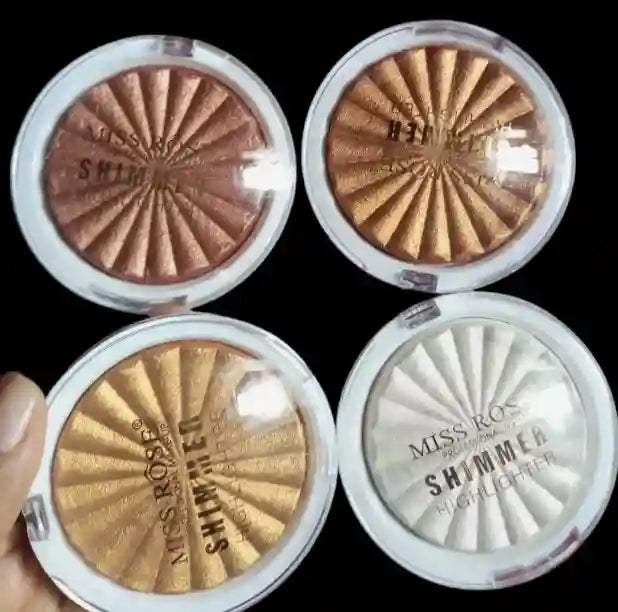 Tidesmit 3D pearlescent shimmer highlighter powder showing monochrome matte baking powder texture detail view