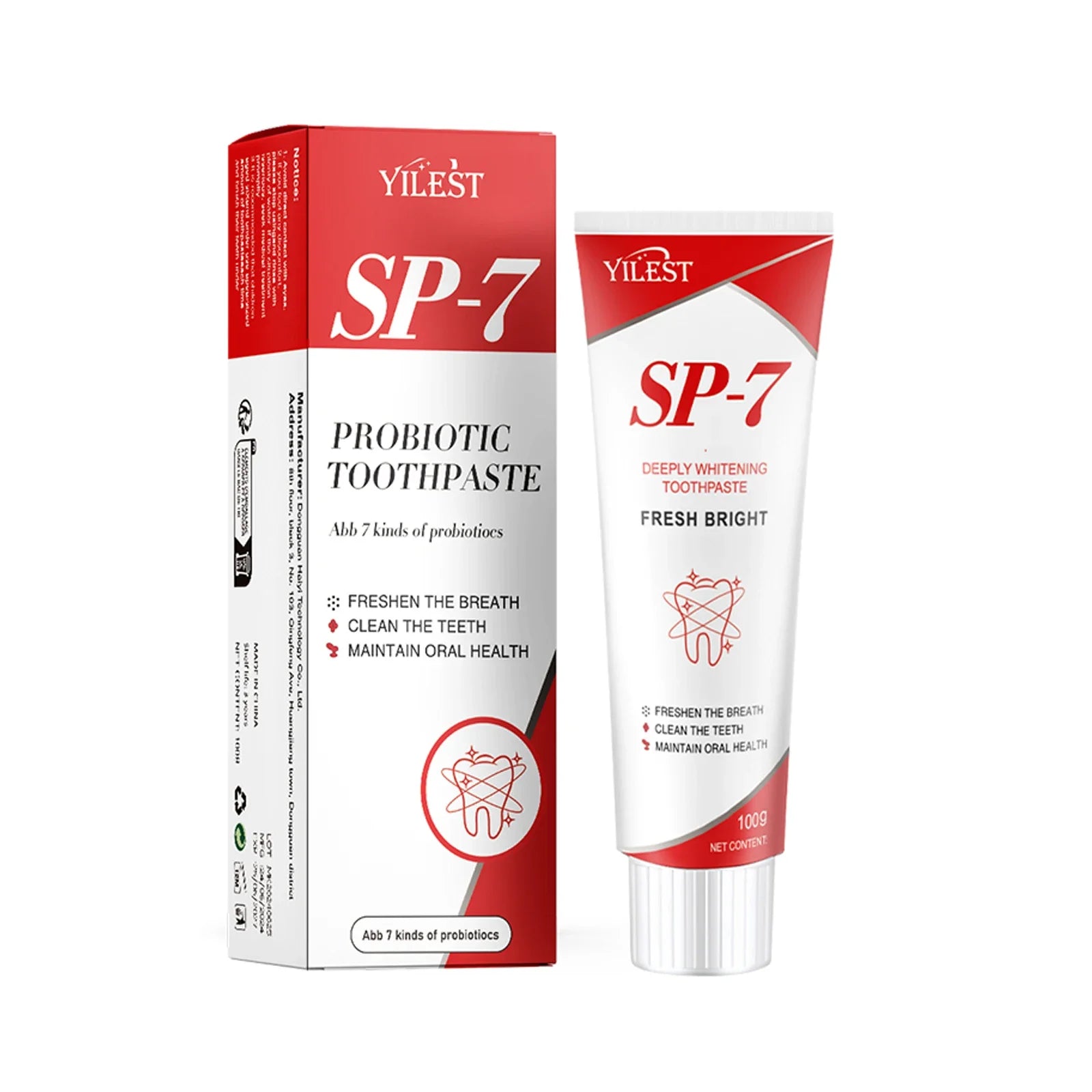 Tidesmit Probiotic Whitening Toothpaste for removing coffee and tobacco stains for fresh breath