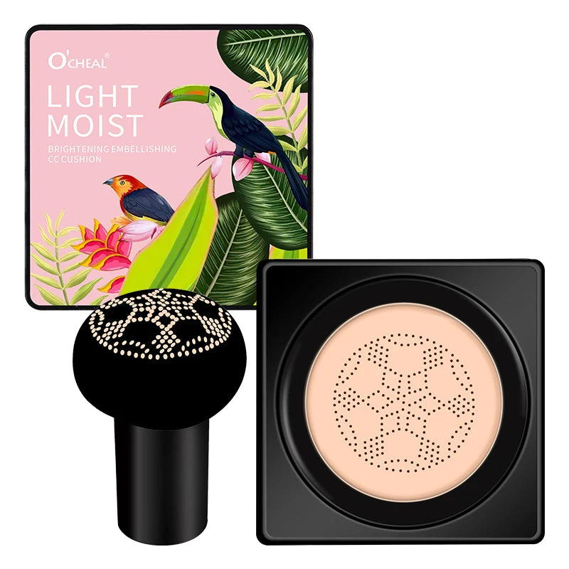 Tidesmit Mushroom Head BB Cream foundation cushion texture close-up for flawless face makeup coverage