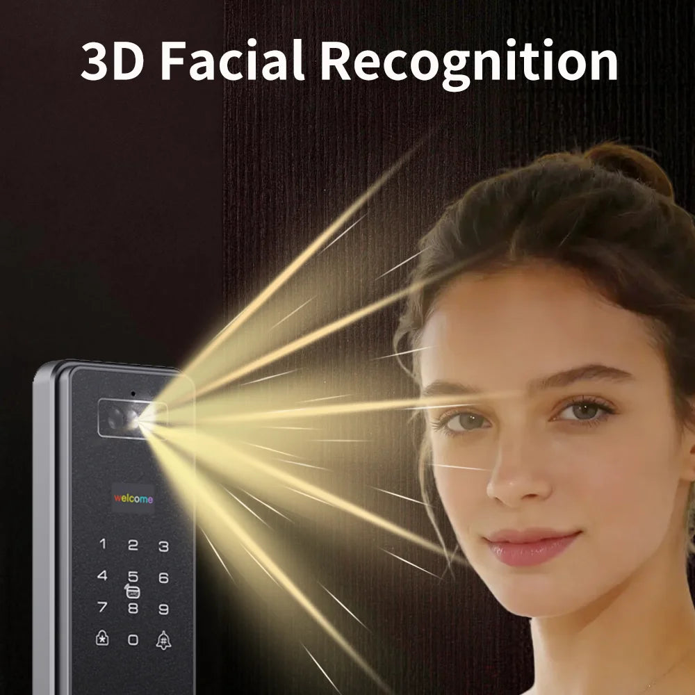Wishome APP 3D Face Recognition Smart Lock with Camera, Video Call, and Voice Intercom Functions